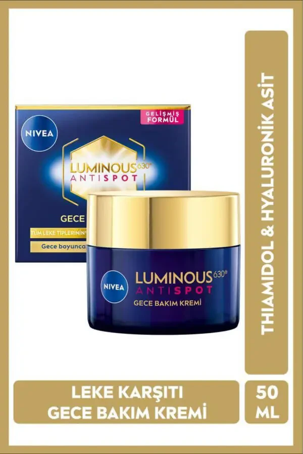 Luminous630 Dog'ri To'siqqa Qarshi Kechki Yuzni Parvarish Qilish Kremi 50ml, Teri Rangini Tenglashtiruvchi, Gialuron Kislotasi - 1