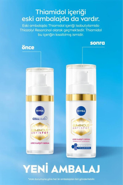 Luminous630 Leke Karşıtı Cilt Serumu 30ml, Hyaluronik Asit, Ton Eşitleyici, Thiamidol, Nemlendirici - NIVEA