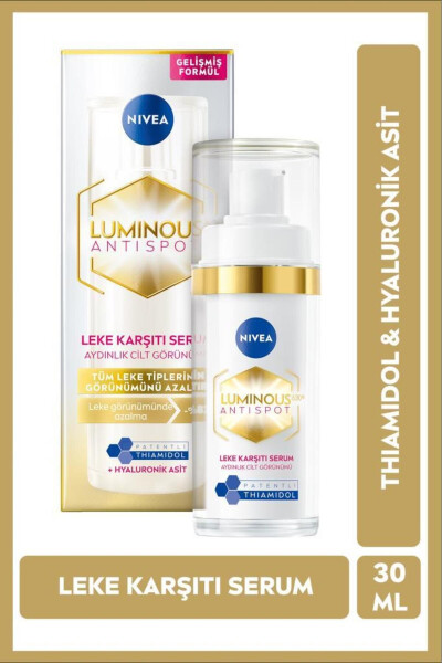 Luminous630 Leke Karşıtı Cilt Bakım Serumu 30ml, Cilt Tonu Eşitleyici, Hyaluronik Asit, E Vitamini - 1