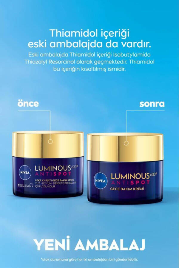 Luminous630 Thiamidol Etkili Leke Karşıtı Gece Yüz Bakım Kremi 50ml, Hyaluronik Asit, Nemlendirici - 2