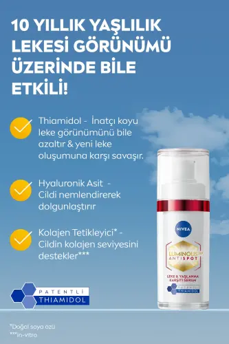Luminous630 Thiamidol Etkili Leke Ve Yaşlanma Karşıtı Serum 30ml,Kolajen Tetikleyici,Hyaluronik Asit - NIVEA (1)