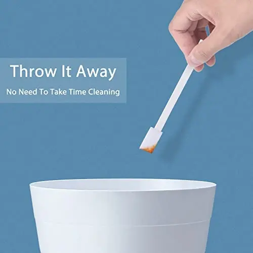 Lumkew 40Pcs Disposable Crevice Cleaning Brushes for Small Spaces, Detail Gaps Scrub Cleaner Brush Set for Toilet Bowl Corner, Household Cleaning Tool Supplies for Window Track, Door Grooves, Vent Fan - 12