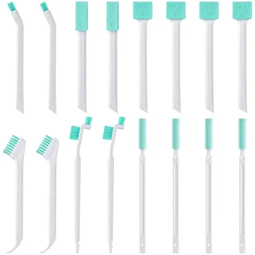 Lumkew Small Cleaning Brushes for Small Spaces, Tiny Household Cleaning Supplies Tools, Mini Crevice Cleaning Brush Scrub Narrow Corner Nook Track Grooves Bathroom Kitchen Home Detailing, 16 Pcs - 1