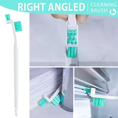 Lumkew Small Cleaning Brushes for Small Spaces, Tiny Household Cleaning Supplies Tools, Mini Crevice Cleaning Brush Scrub Narrow Corner Nook Track Grooves Bathroom Kitchen Home Detailing, 16 Pcs - 3