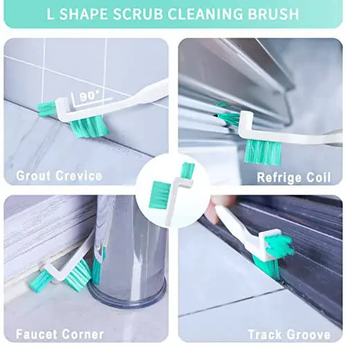 Lumkew Small Cleaning Brush Tight Spaces, 8pcs Crevice Cleaning Brushes Tool for Household Use, Tiny Cleaning Brush Mini Parts Humidifier Toaster - 4