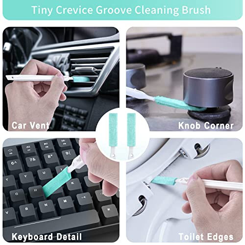 Lumkew Small Cleaning Brush Tight Spaces, 8pcs Crevice Cleaning Brushes Tool for Household Use, Tiny Cleaning Brush Mini Parts Humidifier Toaster - 5