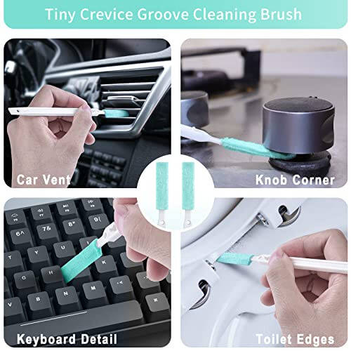 Lumkew Small Cleaning Brush Tight Spaces, 8pcs Crevice Cleaning Brushes Tool for Household Use, Tiny Cleaning Brush Mini Parts Humidifier Toaster - 5