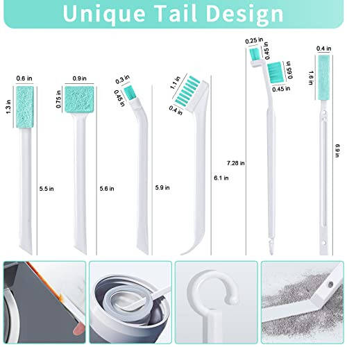 Lumkew Small Cleaning Brush Tight Spaces, 8pcs Crevice Cleaning Brushes Tool for Household Use, Tiny Cleaning Brush Mini Parts Humidifier Toaster - 6