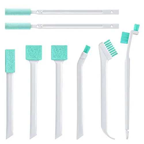 Lumkew Small Cleaning Brush Tight Spaces, 8pcs Crevice Cleaning Brushes Tool for Household Use, Tiny Cleaning Brush Mini Parts Humidifier Toaster - 1