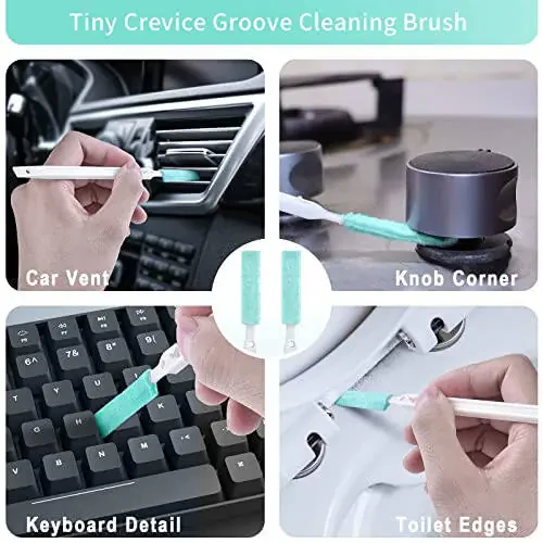 Lumkew Small Cleaning Brush Tight Spaces, 8pcs Crevice Cleaning Brushes Tool for Household Use, Tiny Cleaning Brush Mini Parts Humidifier Toaster - 5