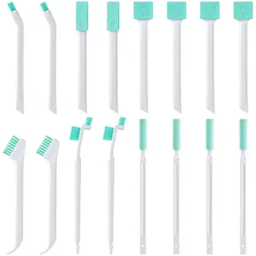 Lumkew Small Cleaning Brushes for Small Spaces, Tiny Household Cleaning Supplies Tools, Mini Crevice Cleaning Brush Scrub Narrow Corner Nook Track Grooves Bathroom Kitchen Home Detailing, 16 Pcs - 1