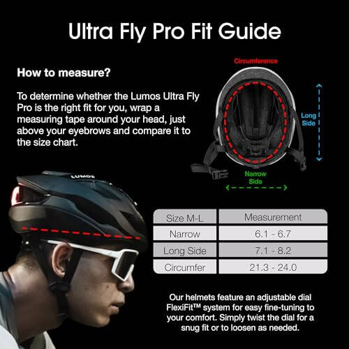 Lumos Ultra Fly Pro - Road Bike Helmet with Light | Lumos Firefly Compatible | Built-in Sunglasses Port | Custom-Made Fit System for Adult Men & Women | Bicycle Cycling Accessories - 5