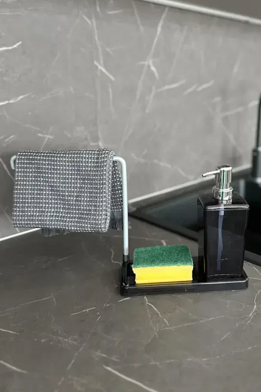 Luna Paslanmaz Aluminyum Bez Askılı Mutfak Sıvı Sa - 3