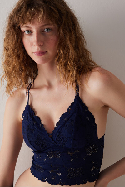 Luna Push Up Supported Navy Blue Bralette - 10