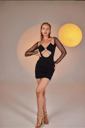 Lunar Dress Black-Black - 4