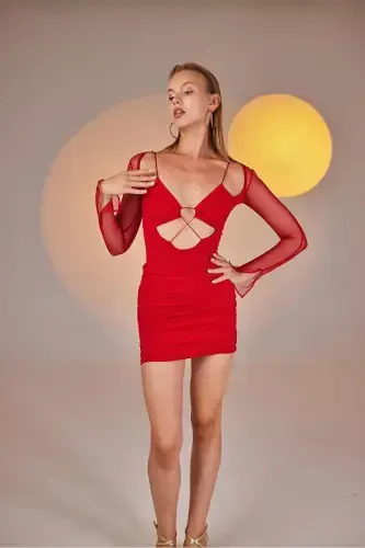 Lunar Dress Red-Red - 6