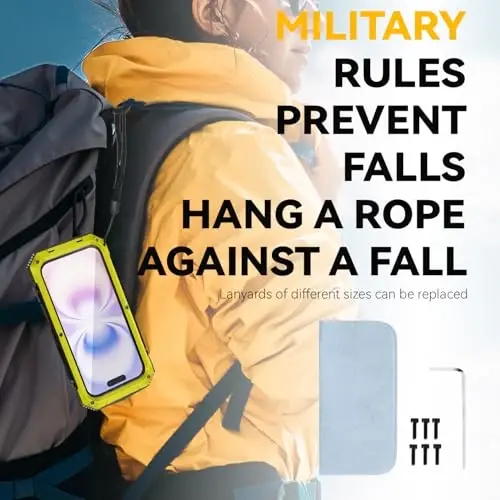 Lunivop fit for iPhone 17 Case 6.3 inch Heavy Duty Rugged [Aluminium Stan] Military Grade Metal Rubber [Built in Screen Protector Camera Lens ] Phone Cover (, fit for iPhone 17 6.3'' 2025) Yellow - 5