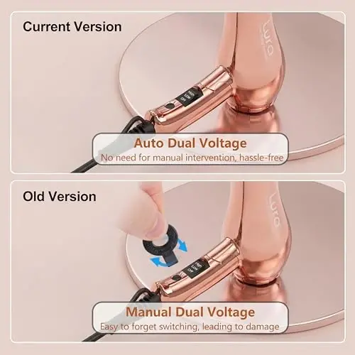 LURA Dual Voltage Travel Hair Dryer with Diffuser,Travel Blow Dryer Mini with EU Plug and UK Plug,Lightweight Portable Hairdryers with Folding Handle,1200W Compact Small Blowdryers for Women - 5