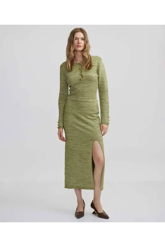 Lurex pencil skirt - 5