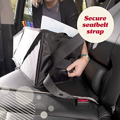 Lusso Gear Car Seat Organizer for Front or Backseat - Great for Adults & Kids, Features 9 Storage Compartments for Toys, Magazines, Tissues, Maps, Books, Documents, Games & More (Geometric) - 5