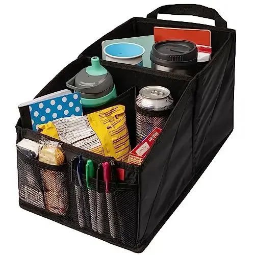 Lusso Gear Car Seat Organizer for Front or Backseat - Great for Adults & Kids, Features 9 Storage Compartments for Toys, Magazines, Tissues, Maps, Books, Documents, Games & More (Planets) - 1