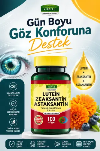 Lutein 15 mg Astaxanthin Zeaxanthin 100 Capsules - 1