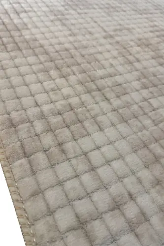 Lüx 3'lü Kare Plus Pofidik Banyo Halısı Klozet Takımı -- 50x90--50x60--50x50(YUVARLAK) - Krem - TRIVAGO HALI (1)