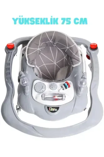 Lux Anti-Rollover Double Stopper Walker Mental Development Toy Group Spider 3 Level-Anthracite Blue - 4