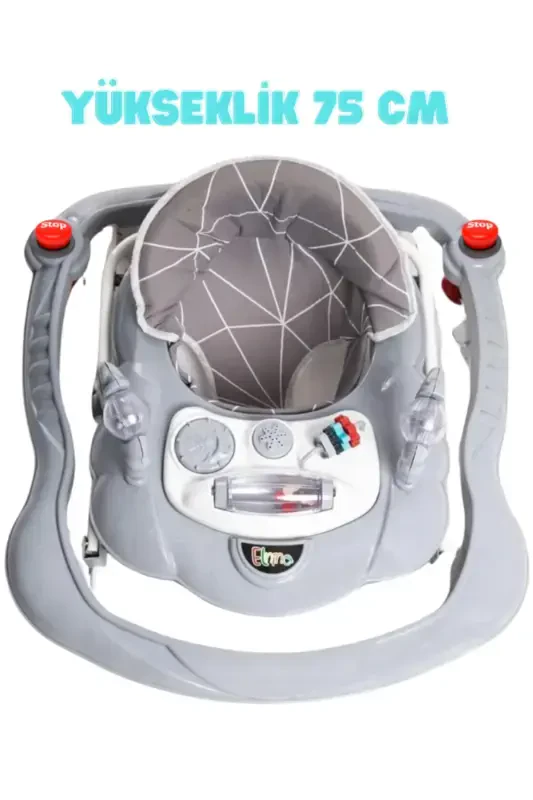 Lux Anti-Rollover Double Stopper Walker Mental Development Toy Group Spider 3 Level-Anthracite Blue - 4