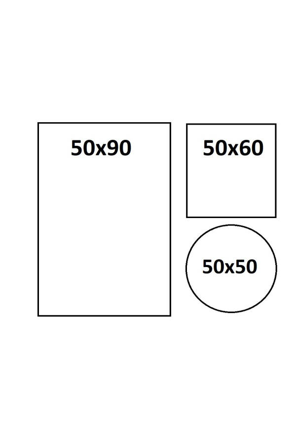 Lüx Armoni Dinarsu Embos 3'lü Banyo Halısı Klozet Takımı -- 50x90--50x60--50x50(YUVARLAK) - Açık Krem - 2