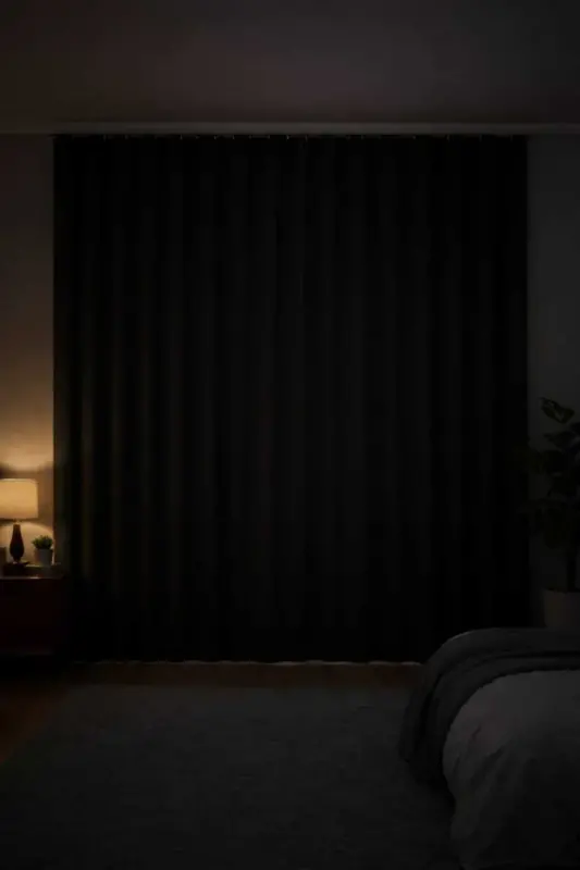 Lüx Black Out Karartma Perde Projeksiyon Perdesi Antrasit Blackout Fon-pilesiz-tek Parça-enxboy - Antrasit - 2