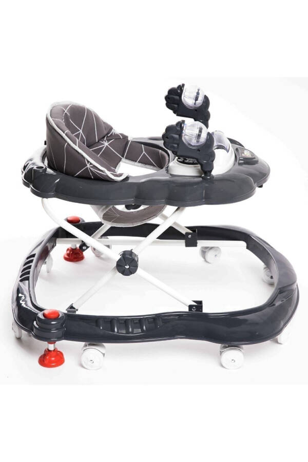 Lüx Oyuncaklı Müzikli Ve Işıklı 3 Kademeli Örümcek Bebek Yürüteci-Füme - 13