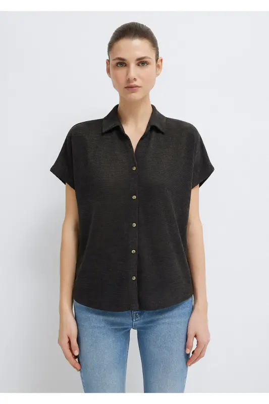 Lux Touch Antratsit Polo Ko'ylak Regular Fit / Norma - 4
