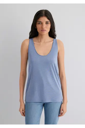 Lux Touch (TENCEL™) Atlet Slim Fit / Dar Kesim 1613216-70850 - Mavi-70850 - 4