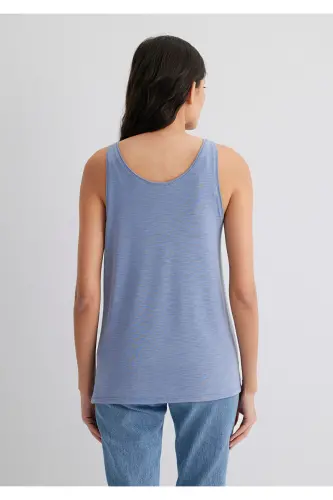 Lux Touch (TENCEL™) Atlet Slim Fit / Dar Kesim 1613216-70850 - Mavi-70850 - 5