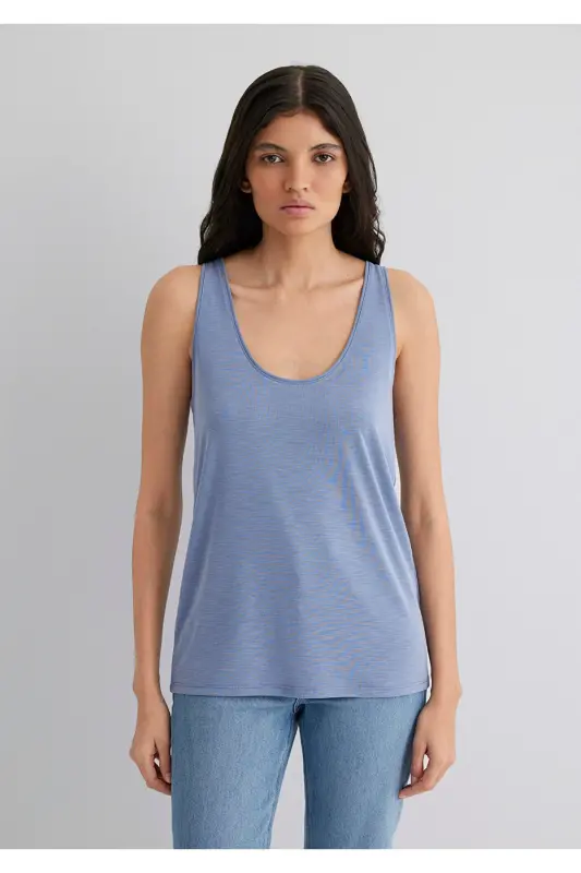 Lux Touch (TENCEL™) Atlet Slim Fit / Dar Kesim 1613216-70850-Mavi - 4