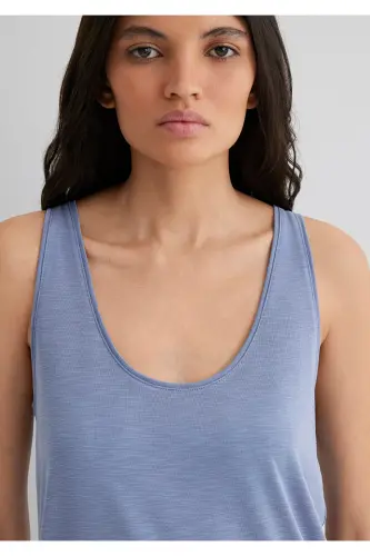 Lux Touch (TENCEL™) Atlet Slim Fit / Dar Kesim 1613216-70850-Mavi - 6