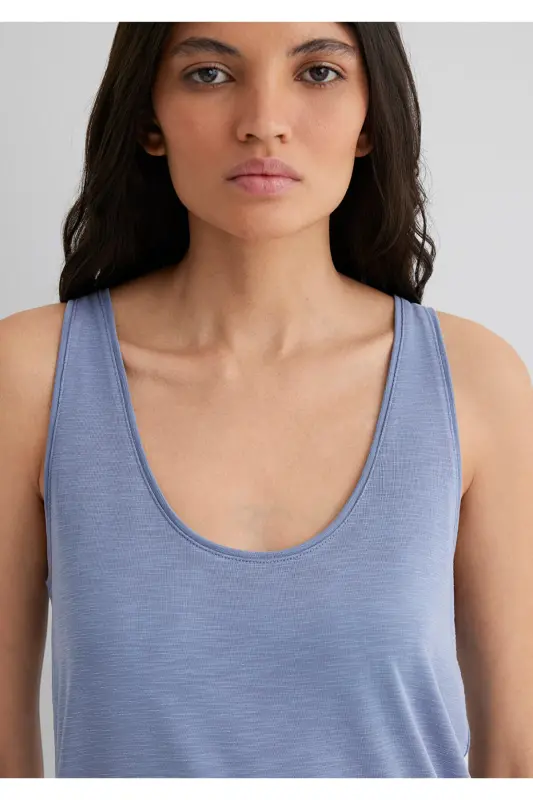 Lux Touch (TENCEL™) Atlet Slim Fit / Dar Kesim 1613216-70850-Mavi - 6