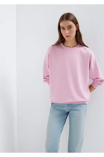 Soft-Premium Pembe (TENCEL™) Modal Karışımlı Sweatshirt 168837-71117 - Pembe-71117 - 3