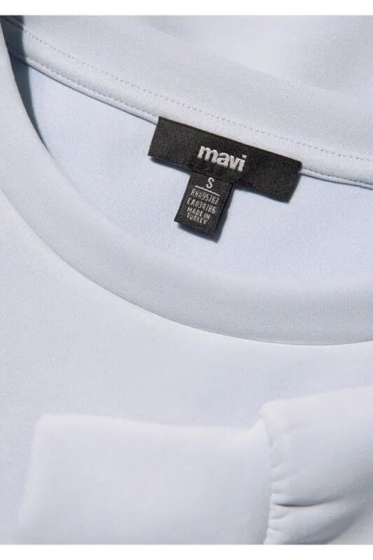 Lux Touch TENCEL TM Bisiklet Yaka Modal Sweatshirt 168837-89201 - Mavi-89201 - 6
