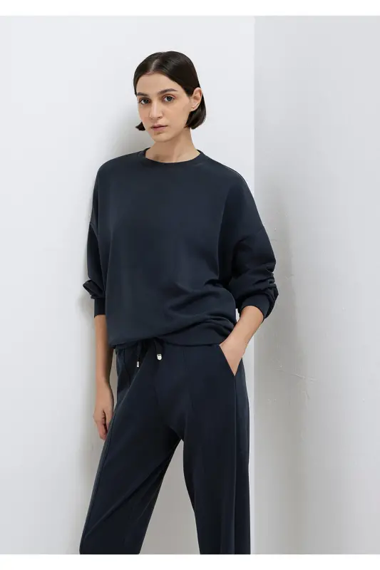 Lux Touch Tencel Tm Black Modal Sweatshirt 168837-900 - 3
