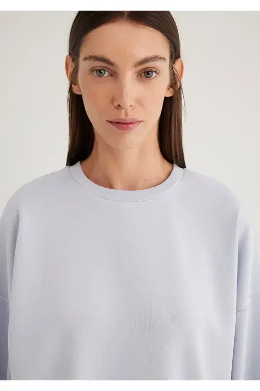 Lux Touch TENCEL TM Crew Neck Modal Sweatshirt 168837-89201-Blue - 5