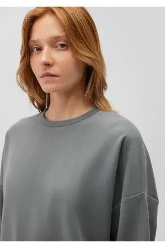 Lux Touch Tencel Tm Green Modal Sweatshirt 168837-71598-Green - 5