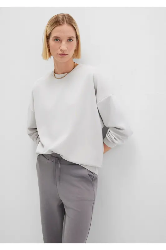 Lux Touch Tencel Tm Grey Modal Sweatshirt 168837-70074 - 3
