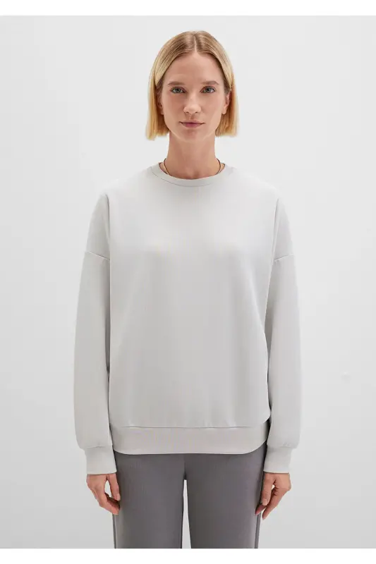 Lux Touch Tencel Tm Grey Modal Sweatshirt 168837-70074 - 4