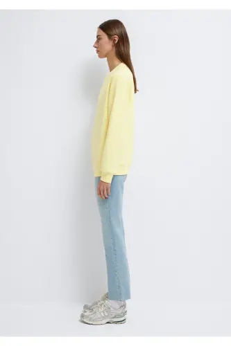 Lux Touch TENCEL TM Modal Sarı Sweatshirt 168837-91390-Sarı - 5