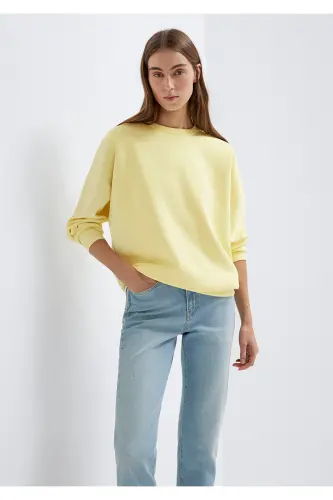 Lux Touch TENCEL TM Modal Sarı Sweatshirt 168837-91390-Sarı - 1