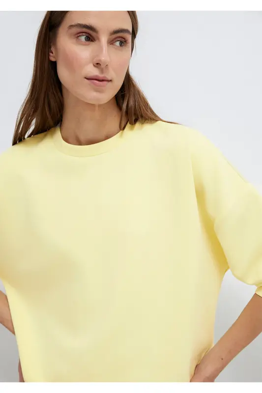 Lux Touch TENCEL TM Modal Sarı Sweatshirt 168837-91390-Sarı - 2