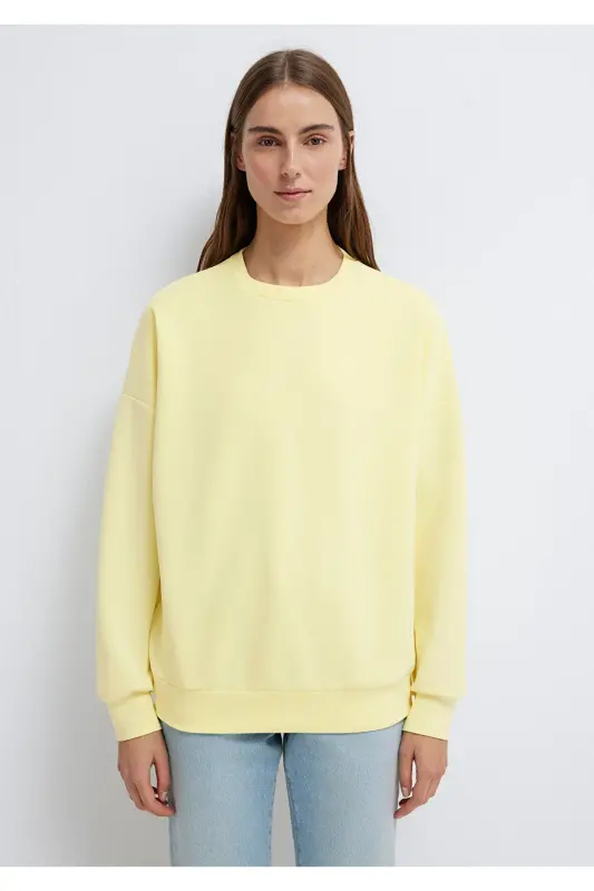 Lux Touch TENCEL TM Modal Sarı Sweatshirt 168837-91390-Sarı - 4