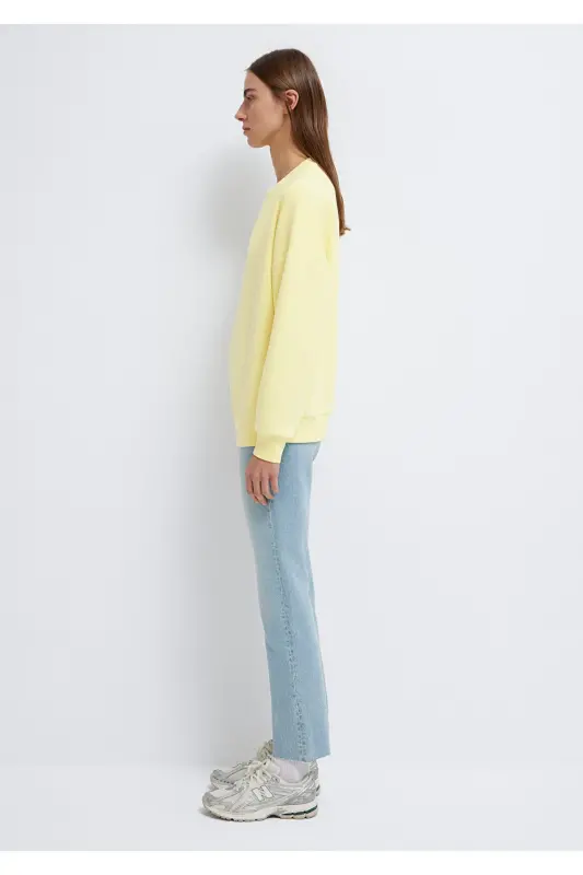 Lux Touch TENCEL TM Modal Sarı Sweatshirt 168837-91390-Sarı - 5